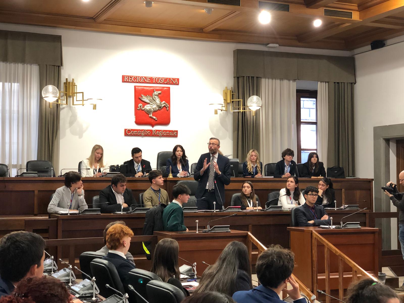 Visita formativa al Consiglio regionale: studenti di Ascoli Piceno a Palazzo Leopardi